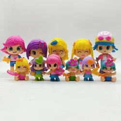 2 szt. Doubleface Pinypon Gilrs + 2 szt. Małe dziecko figurka lalka prezent dla dzieci DIY element ubioru Cartoon odpinane figurki zabawki