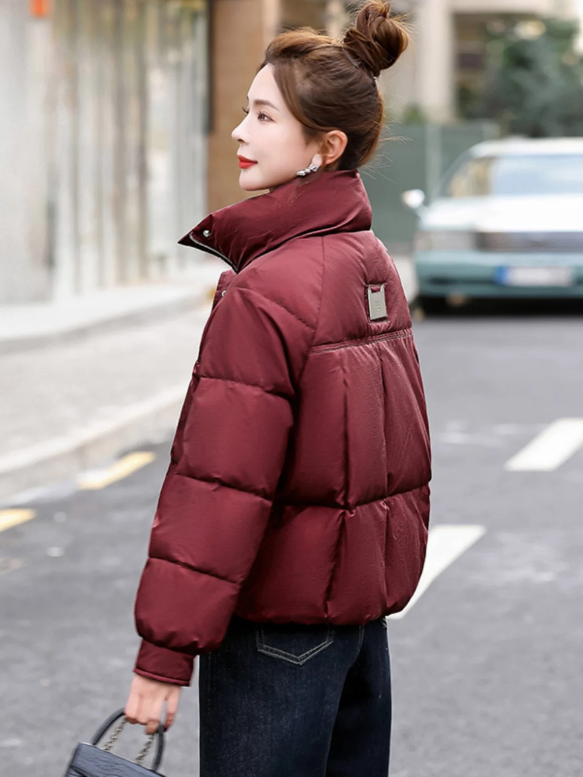 

Зимняя утепленная женская хлопковая куртка в корейском стиле, модная, универсальная, с наполнителем из пуха, премиум-класса, пуховик