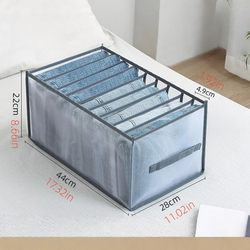 1pc Clothes Organizer Pants Jeans Storage Box Cabinet Organizer Drawers Underwear Socks T-Shirt Wardrobe Storage Organizers