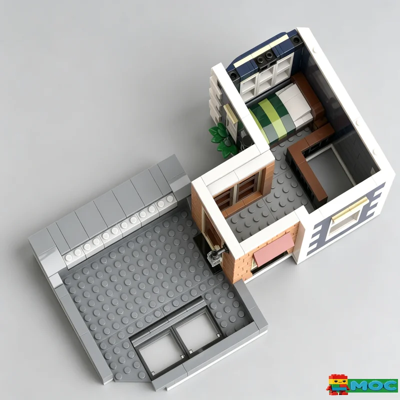 2698 Parts Ice-Cream Parlour Modular City Building Model Creative MOC Building Blocks DIY Assembly Educational Toy For Display