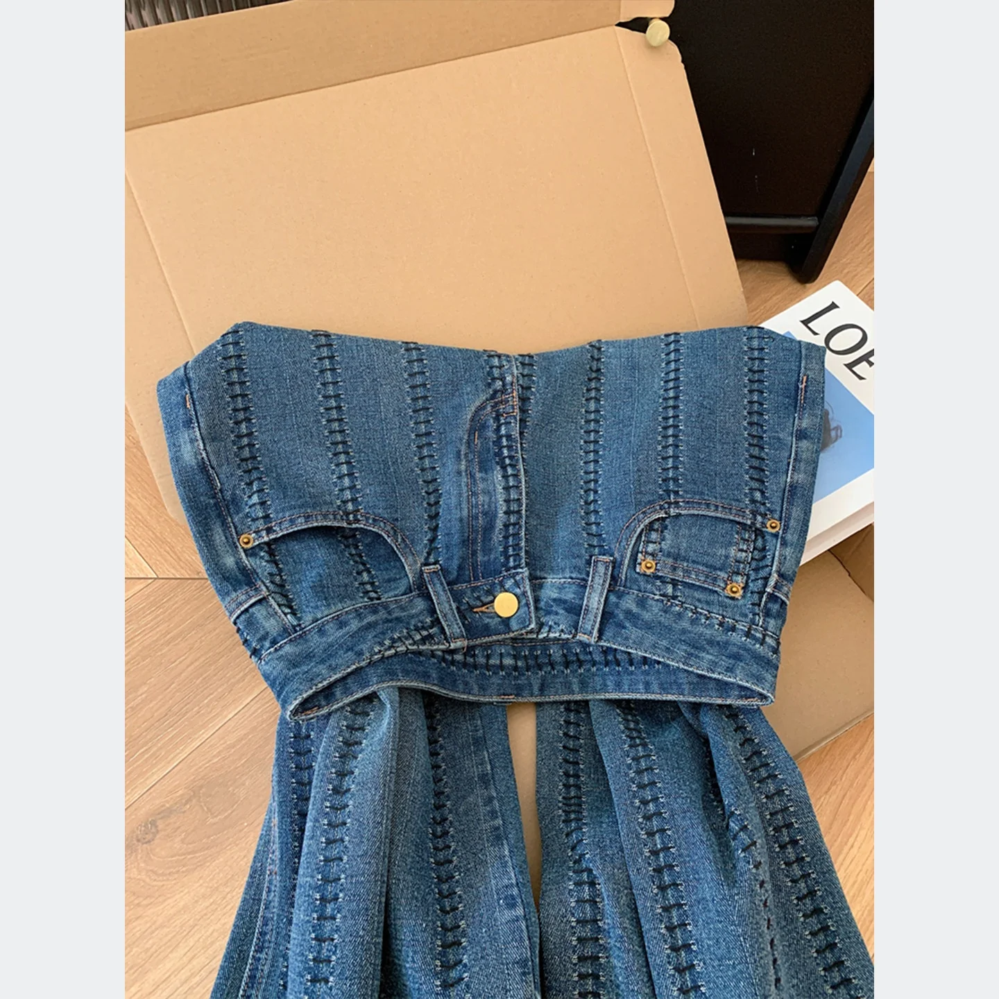 Retro blauwe heavy-duty jeans  - Jeans recensie en prijs