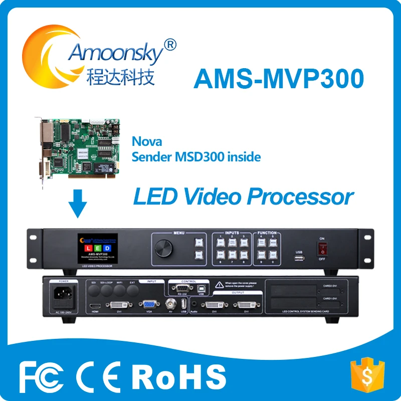 With 1 2 Nova MSD300 Video Wall Processor SDI MVP300 USB Video Controller use in LED video Compare with LinsnX100 Novastar VX400