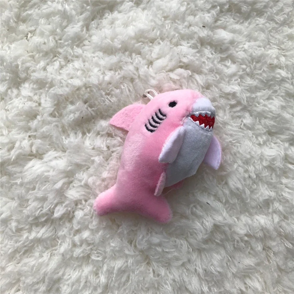 3Colors- Cute Plush Shark Toy Soft Stuffed Animal Key Chain for Birthday Gifts Doll Gift for Children