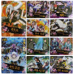 Anime NARUTO Rare CP Refraction Foil Jiraiya Inuzuka Kiba Sarutobi Asuma Toys for boys Collectible Cards Birthday Present