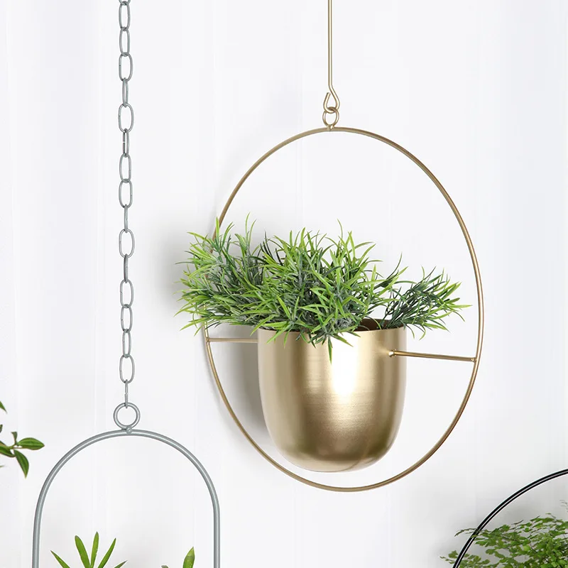 Metal Hanging FlowerPot Plant Hanger Chain Iron Aerial FlowerPot Plant Basket Holder Swinging Flower Pot Home Balcony Decoration