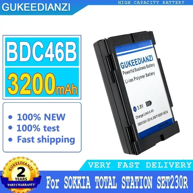 Портативная перезаряжаемая батарея 3200 мАч BDC46B для SOKKIA TOTAL STATION SET230R SET630 SET330 SET530 SET300 Сменные батареи Портативная перезаряжаемая батарея 3200 мАч BDC46B для SOKKIA TOTAL STATION SET230R SET630 SET330 SET530 SET300 Сменные батареи