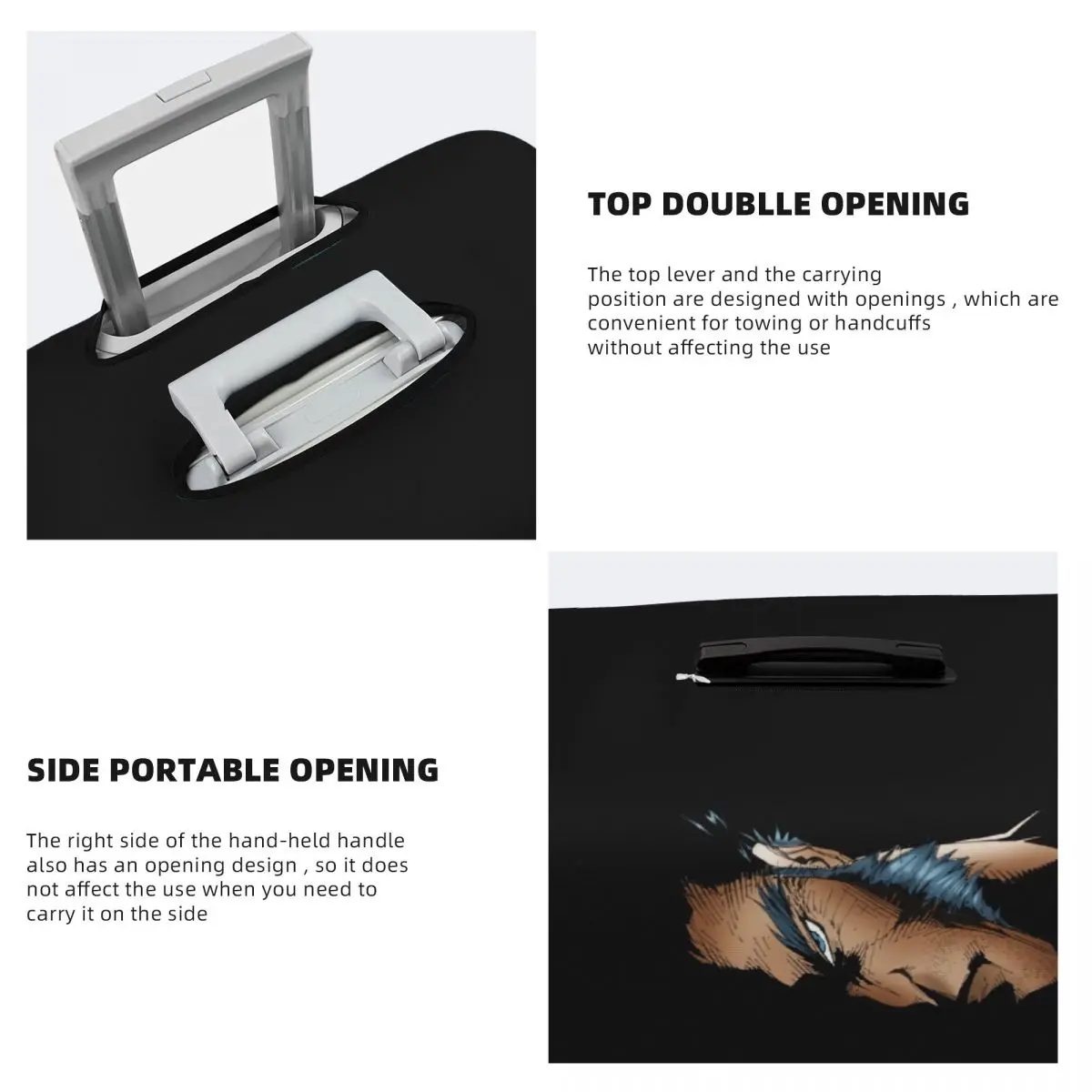 Capa protetora de bagagem de filme Wolverine personalizada, capas de mala de viagem da moda para 18-32 polegadas