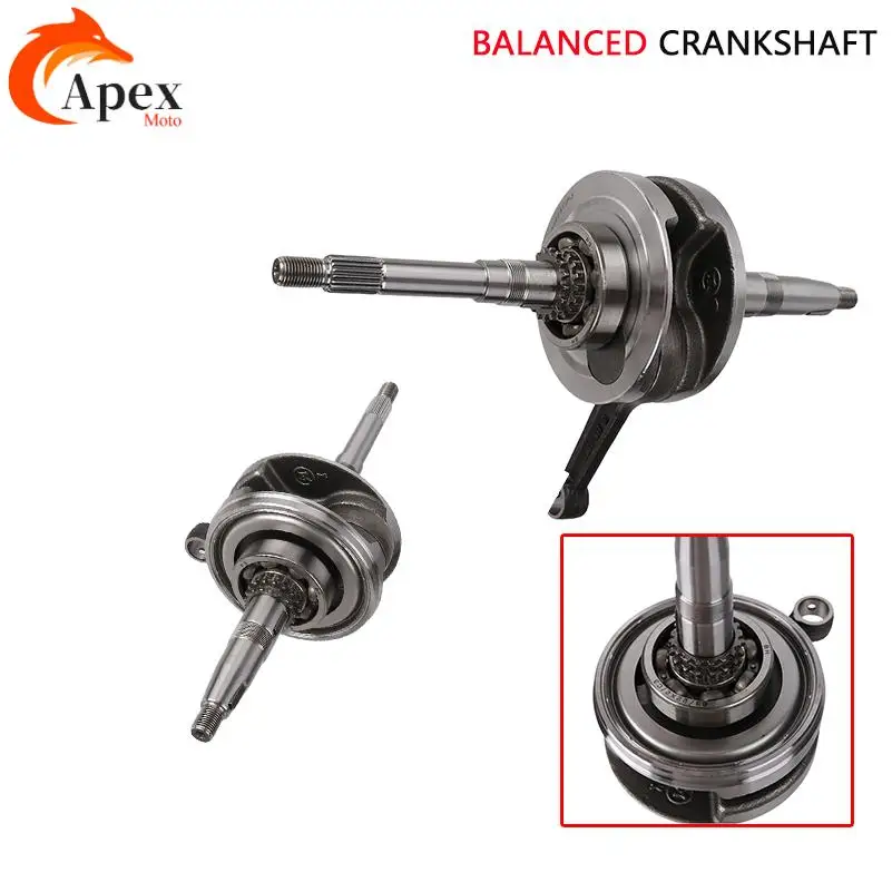 Motorcycle crankshaft for Gy6 180cc balance crankshaft, engine crankshaft connecting rod assembly