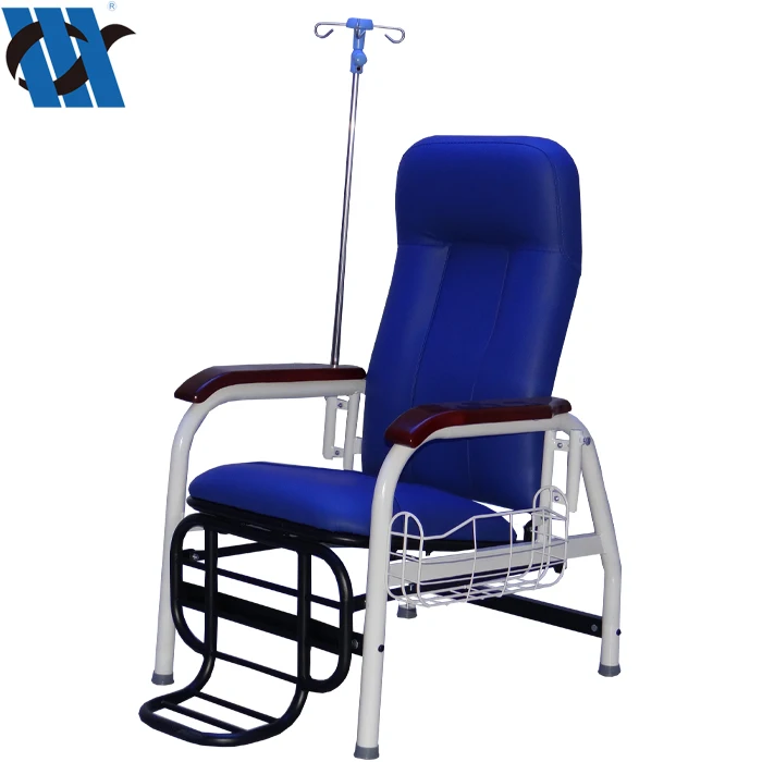 

BDEC113 Hospital Furniture Steel Manual Chair for Patient, Patient Transfer Chair with Armrest, Patient Chair IV Stand