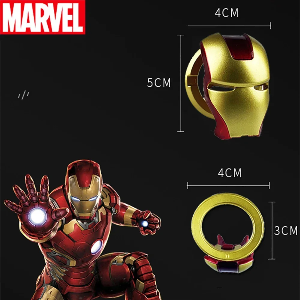 Anime Captain America Iron Man Car Engine Start Switch Button Cover protettiva Sticker Marvel Car Trim accessori Toy