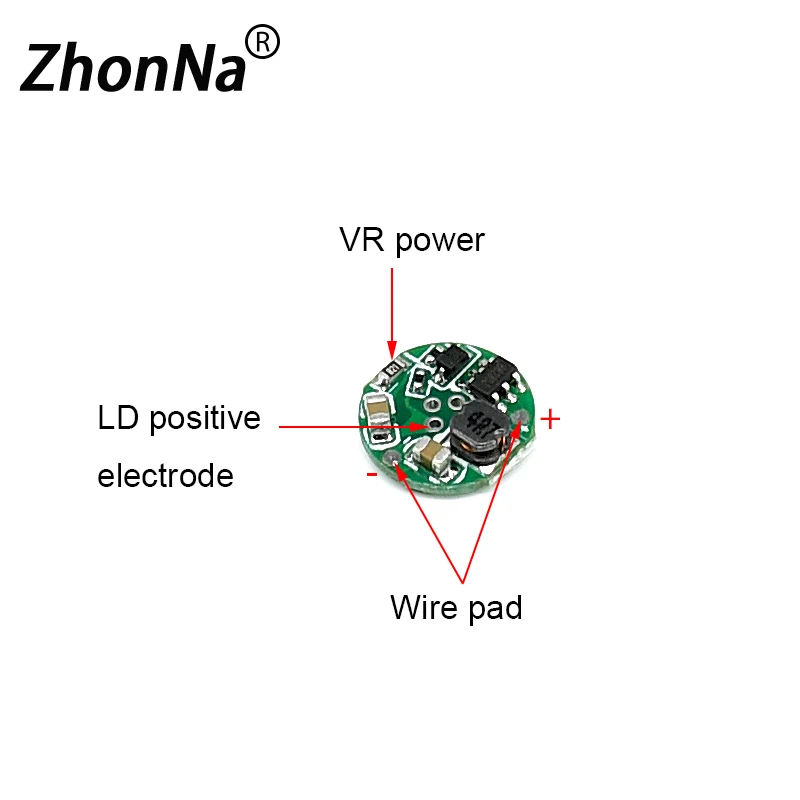 Green Laser diode drive Circuit Board For Driving Osram Japan Sharp 505 to 520nm Laser input 3-7V Power Round Shape PCB