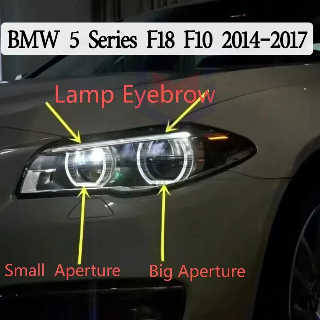 

For BMW 5 Series F10 F18 2014 2015 2016 2017 Lamp Eyebrow Car Accessories DRL LED Headlight Guide Strip Daytime Running Lights