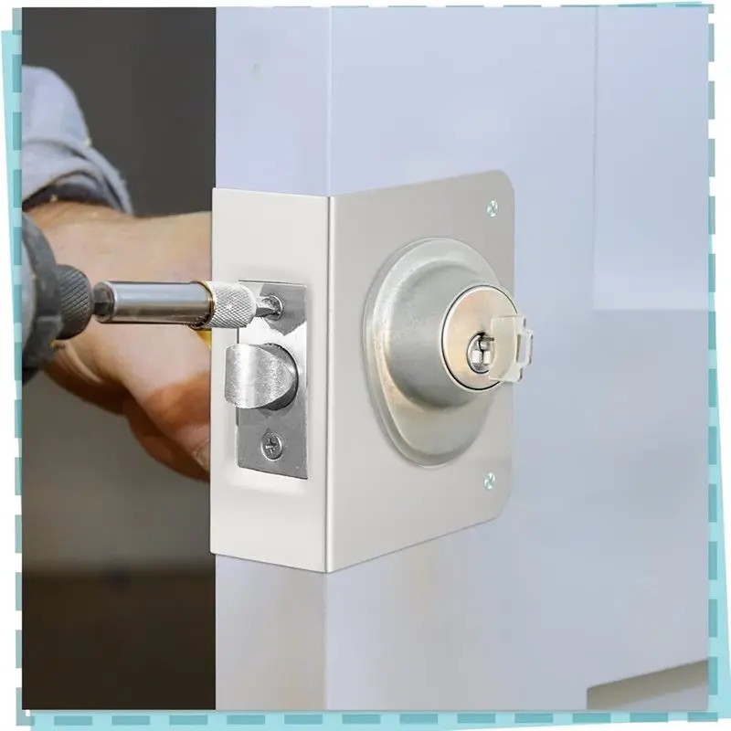 B03B-Lock And Door Reinforcement Plate For Doors Repair 1-3/4-Inch Thickness 2-3/8-Inch Backset 2-1/8-Inch Bore