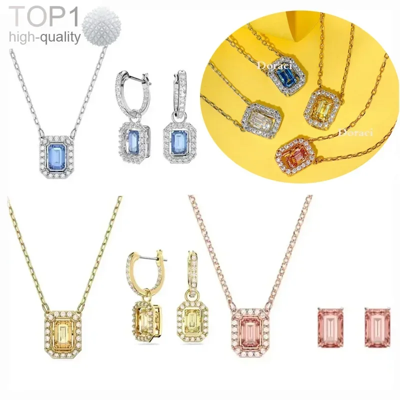 

High Quality Original Logo Millenia Series Women's Jewelry Set, Sugar Necklace Earring Set, Crystal Clear and Charming -15%