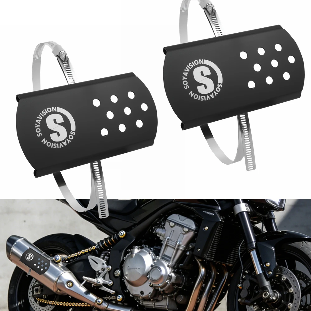 Für Universal Motorrad Auspuff Hitzeschild Abdeckung Schalldämpfer Link Rohr Schutzfolie Motor Anti-verbrühungen Abdeckung Zubehör