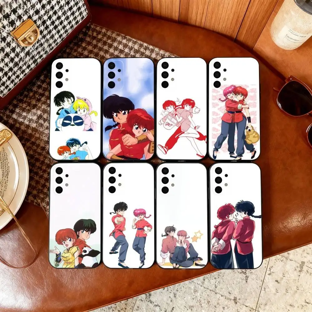 M-Manga C-Comics R-Ranma-12 (1) Funda de teléfono para Samsung Galaxy A73,A72,A71,A70,A53,A52,A51, funda negra de silicona suave