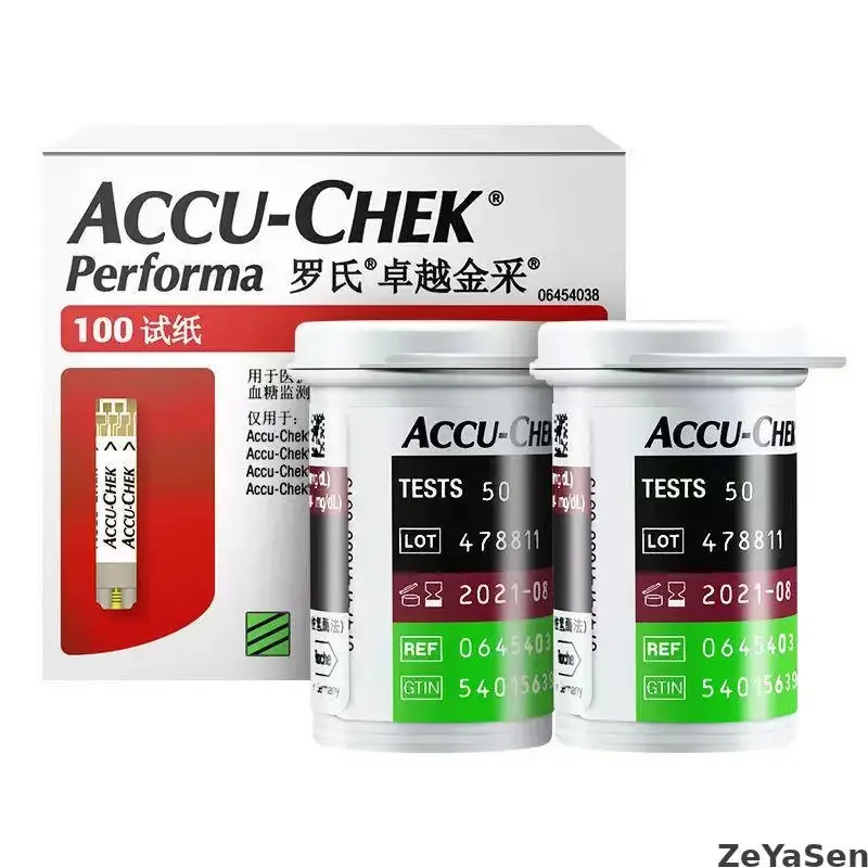 Tiras reactivas para la medición de glucosa en sangre Accu-Chek Perform, 50 o 100 tiras (medidor no incluido), compatibles con dispositivos Accu-Chek