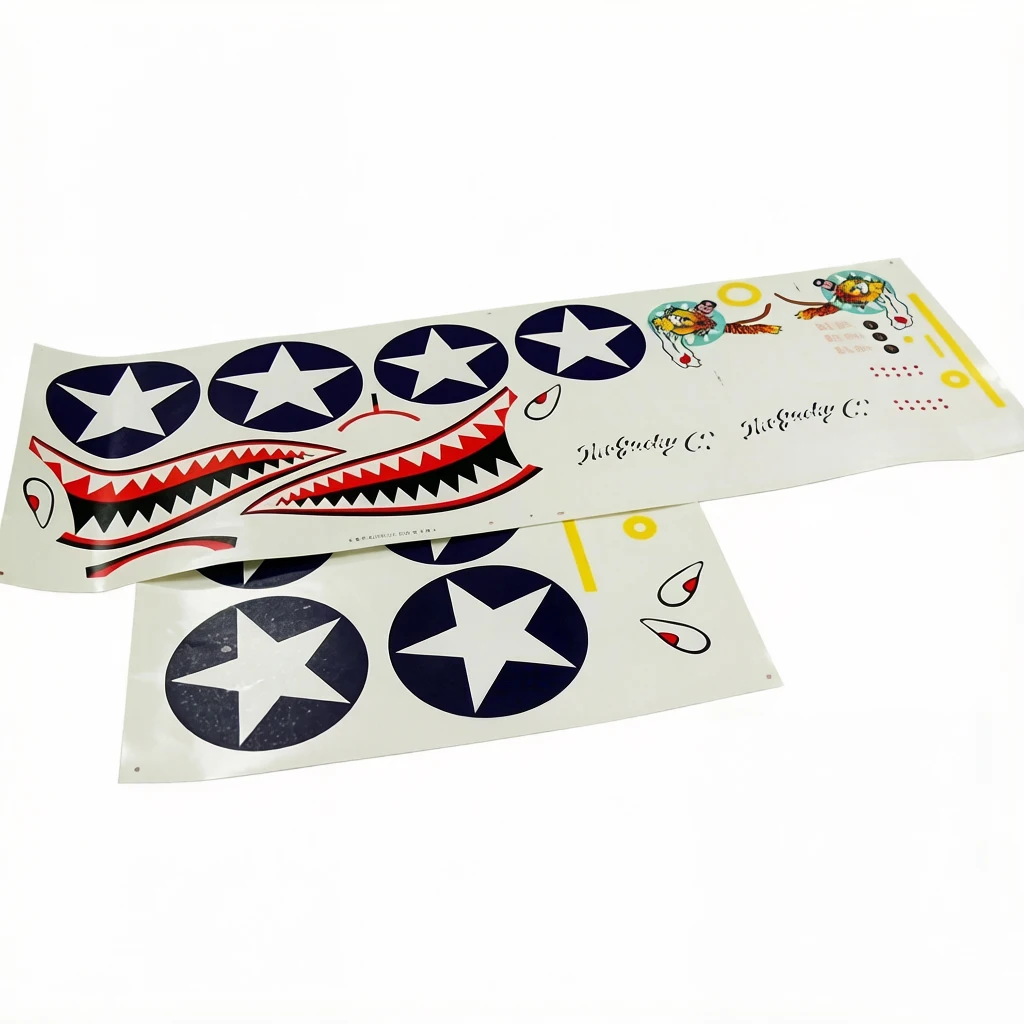 Water Sticker For LX/Sky Flight Hobby/Lanxiang 2m Wingspan P40 Warhawk Green/Camo Painting RC Propeller Plane