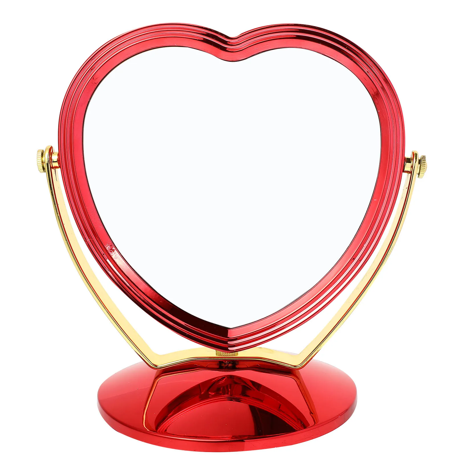 1Pcs Traditional Desktop Mirror Creative Design High-Definition Smooth Surface Wedding Ornament Decor Table Placing Mirror
