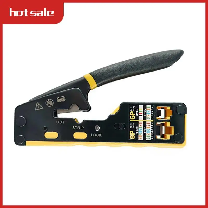 

VVNB-RJ45 Pass Through Crimp Tool For Cat5 Cat6 Modular Connector Ethernet Crimp Tool 8P 6P Pass Through Ethernet Crimper