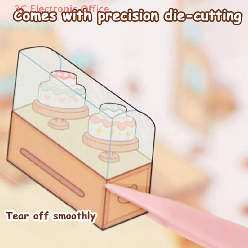 Creative 3D Simulation Cabin Stickers Landscape Scenery DIY Handmade Pasting Stickers For Toys Models Journals Decoration