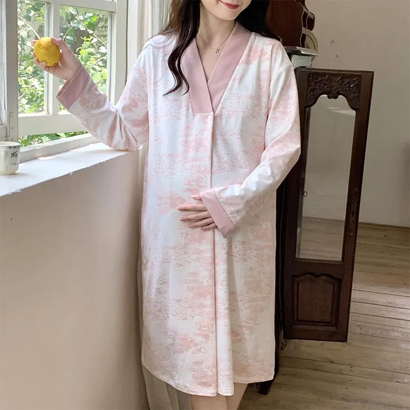 maternity-plus-size-loose-cotton-nightgowns-fall-winter-women's-long-sleeve-nightgowns-casual-nightdresses