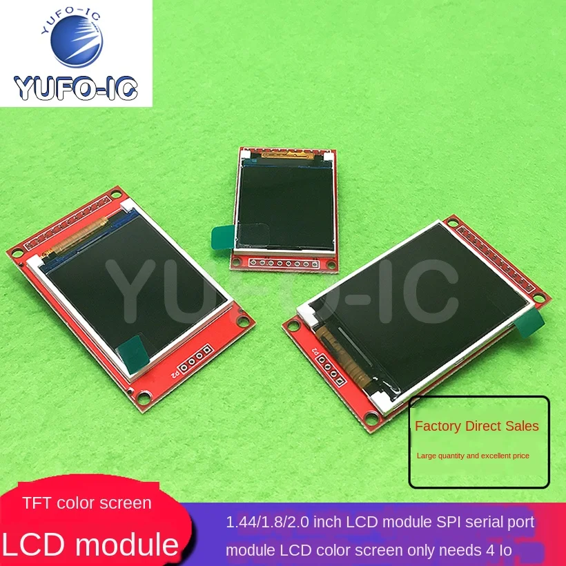 Free Ship 3pcs TFT LCD Module Pi Serial Port Module LCD Color Screen Only Needs 4 Io 1.44/1.8/2.0 