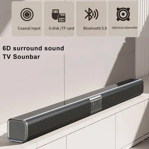 80cm 길이 TV 사운드 바 블루투스 스피커 홈 무선 에코 벽 서라운드 스테레오 HIFI 다기능 오디오 센터 사운드 바
