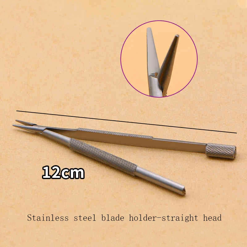 Titanium alloy blade holder, fixed blade clamp needle clamp holding surgical blade, ophthalmic microscope instrument