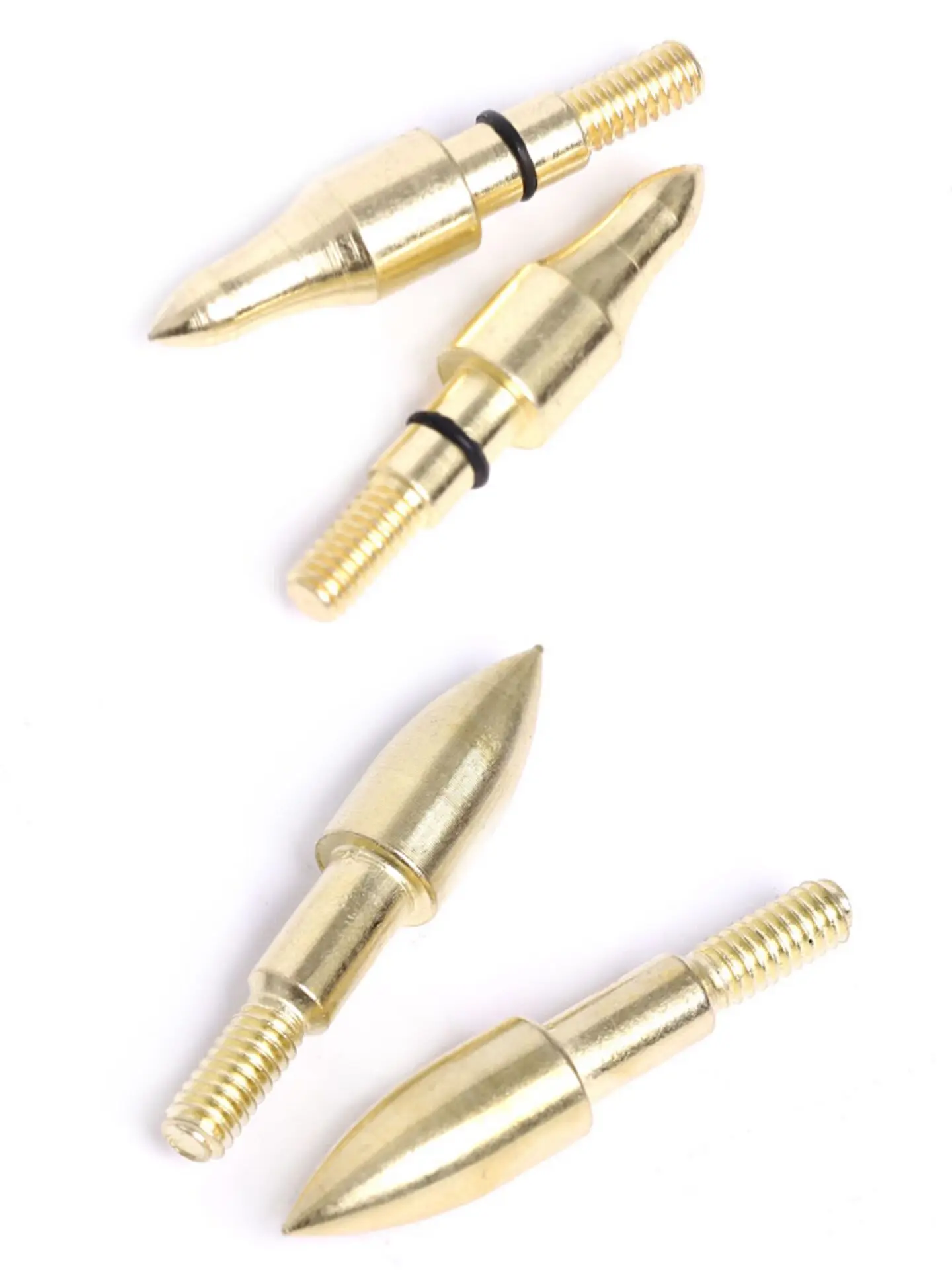 

12/24pcs Carbon Steel 100 Grain Target Arrow Point Archery Broadhead Gold Arrow Head Arrow Accessories Screw Insert Tips