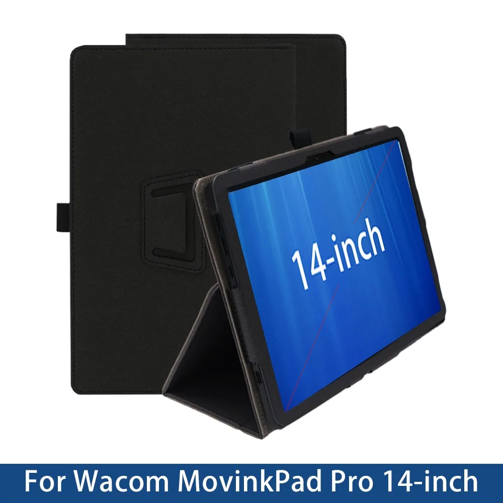 �y�Z�[�����zWacom MovinkPad Pro 14 �P�[�X 14 �C���`�܂肽���݃X�^���h�ی�J�o�[�A���M�z���_�[�ƃ��X�g�X�g���b�v�t���A���S�ی�