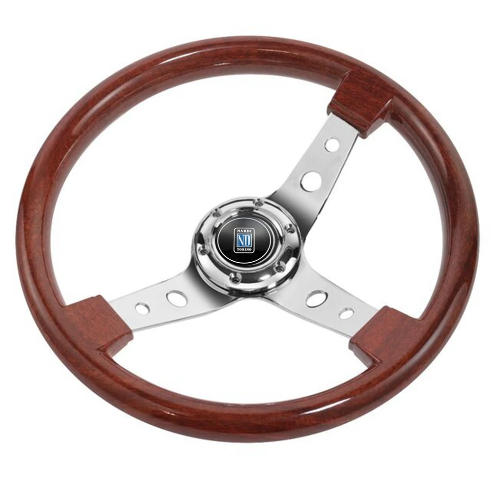 350MM Classic Universal 14Inch Racing Nardi Wood Steering Wheel Car JDM ABS Wood Steering Wheel Volantes For VW HONDA TOYOTA BMW