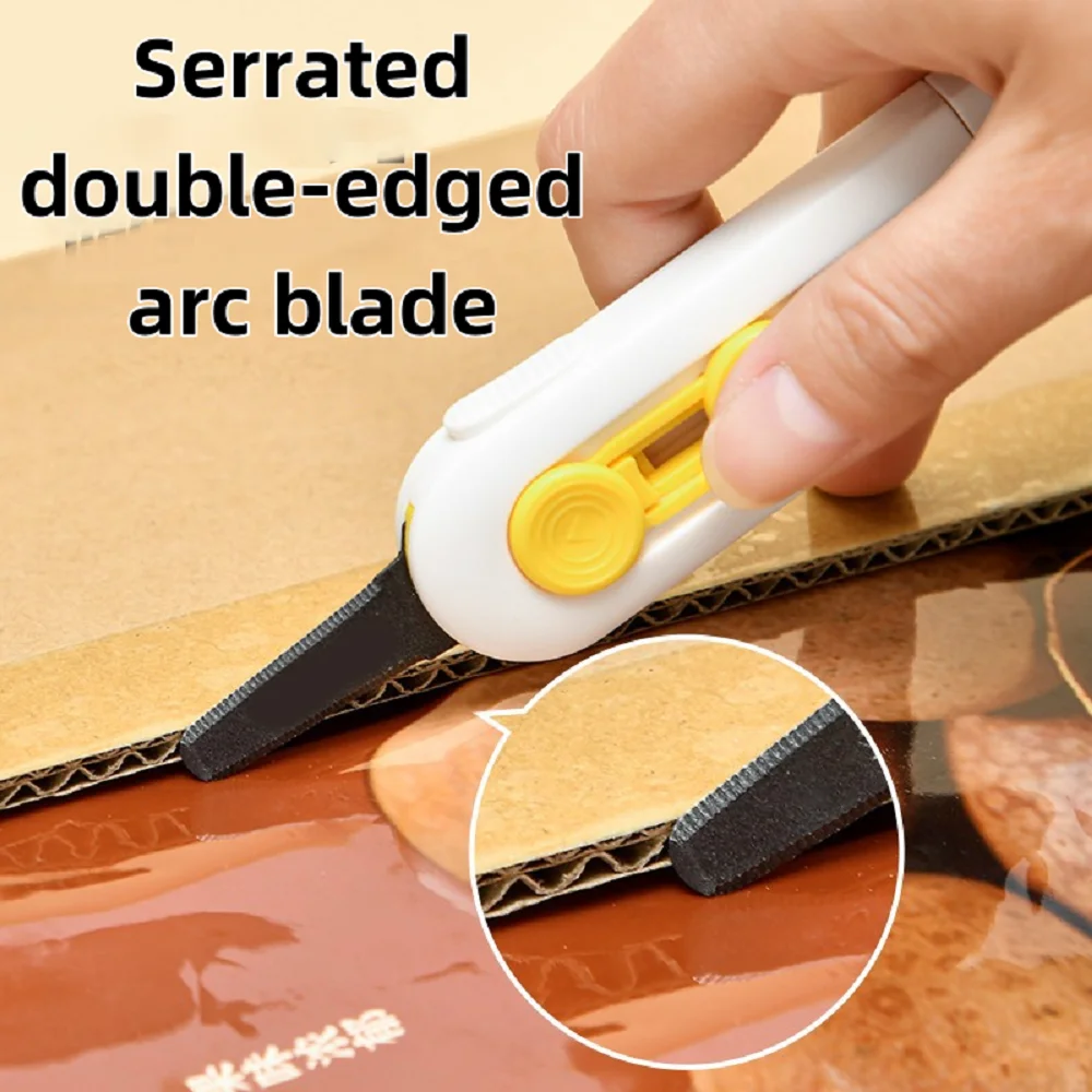 1pc Magnetic Mini Box Cutter Utility Knife Portable Box Cutter Letter Opener Paper Cutter Retractable Blade Durable Abs Material