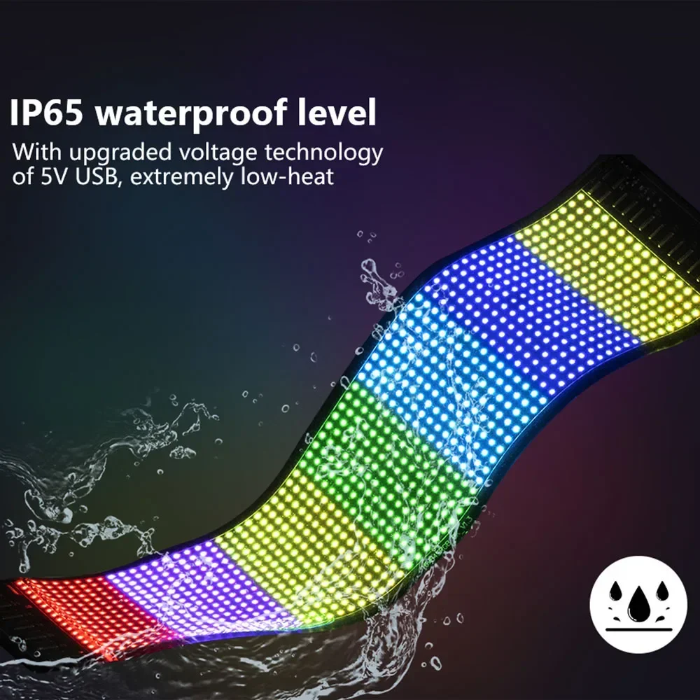 Demon Eyes Car LED Panel Lights APP Matrix Pixel Night Light DIY Programmable Flexible LED Display for Car Truck Accessories