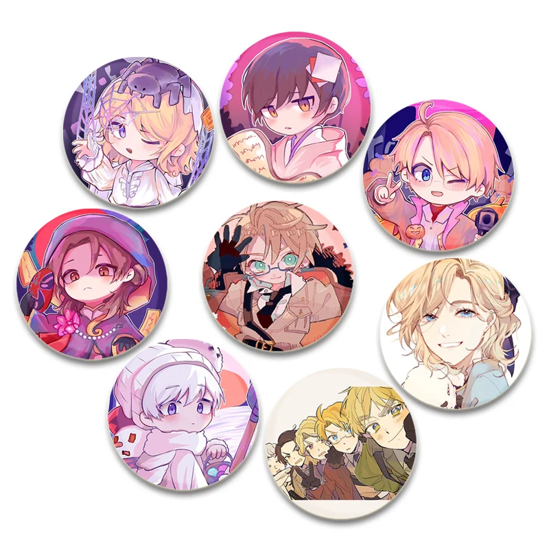 Anime Hetalia World Stars Badge Cartoon Pins Feliciano Vargas Ludwig Beilschmidt Honda Kiku Brooches Bag Accessorie Jewelry Gift