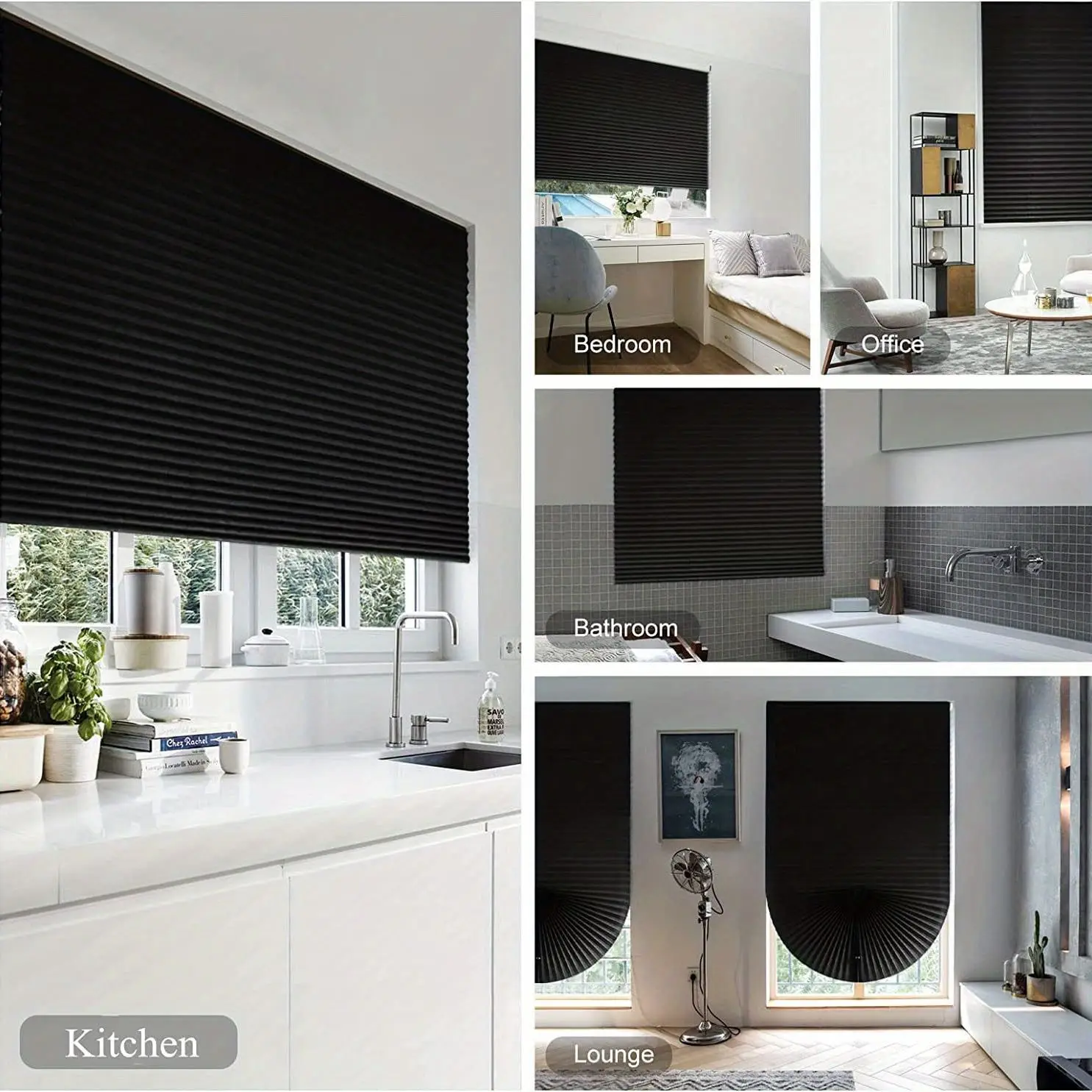 Portable Self-Adhesive Pleated Blind, Full-Shading Non-Perforated Roller Blind, Easy To Install, DIY Home Decor, Heat Insulation Window Covering