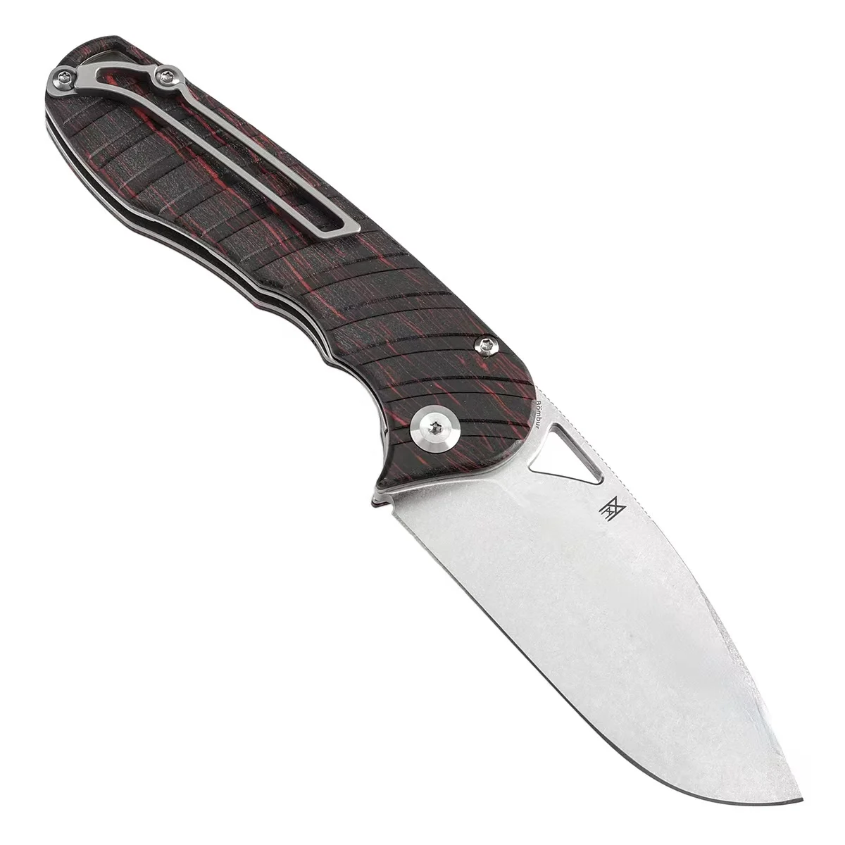 سكاكين قابلة للطي T1054 Bomtbur 3.53 بوصة D2 شفرة مع G-mascus/G10/Twill Cabrbon مقبض Midgards Messer مصممة EDC #3