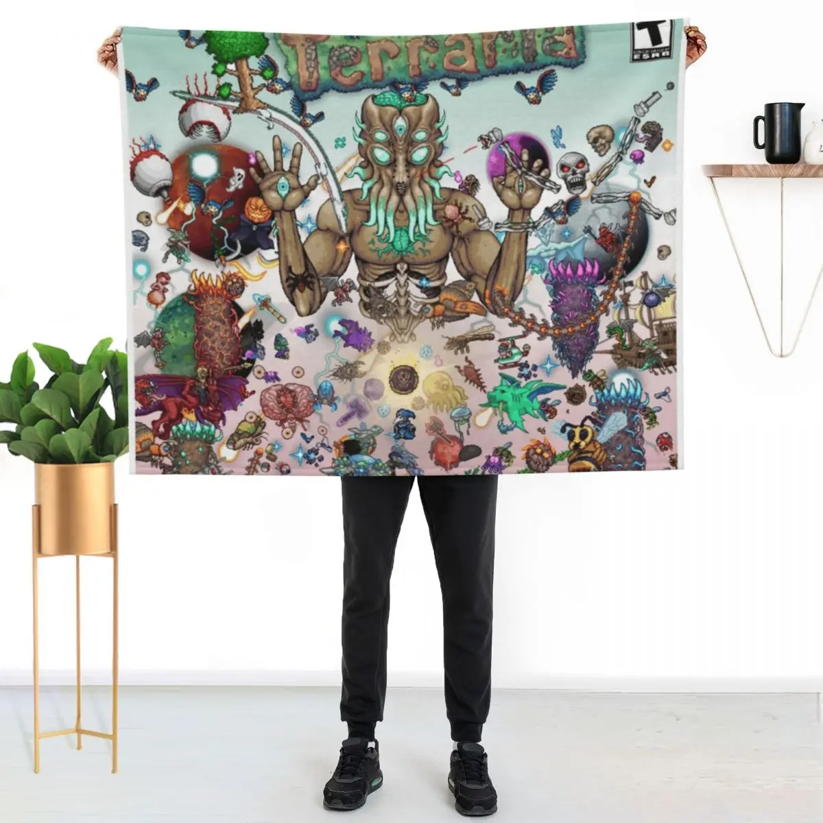 Terraria Game poster Throw Blanket heavy to sleep Extra Large Throw Decorative Sofas Sleeping Bag Large manga Blankets