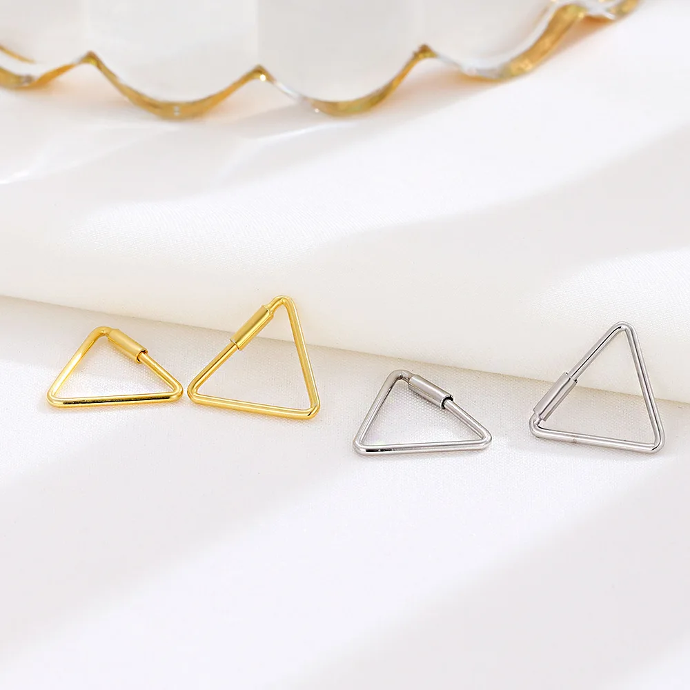 Triangle Geometric Stud Earrings with Ins Style: Chic and Classy S925 Sterling Silver Ear Studs for Women