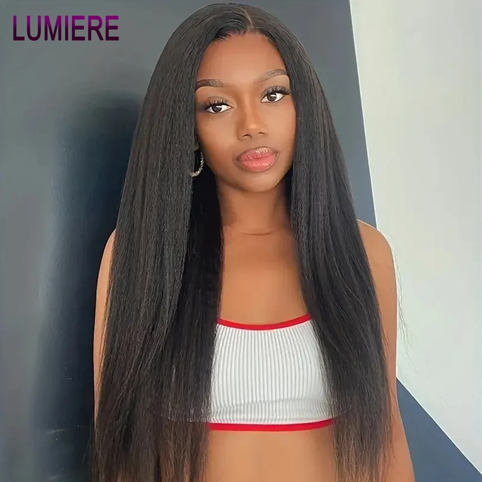 Lumiere Wig rambut manusia keriting renda lurus 13X4 HD Wig manusia renda depan siap untuk dipakai Wig rambut manusia untuk wanita