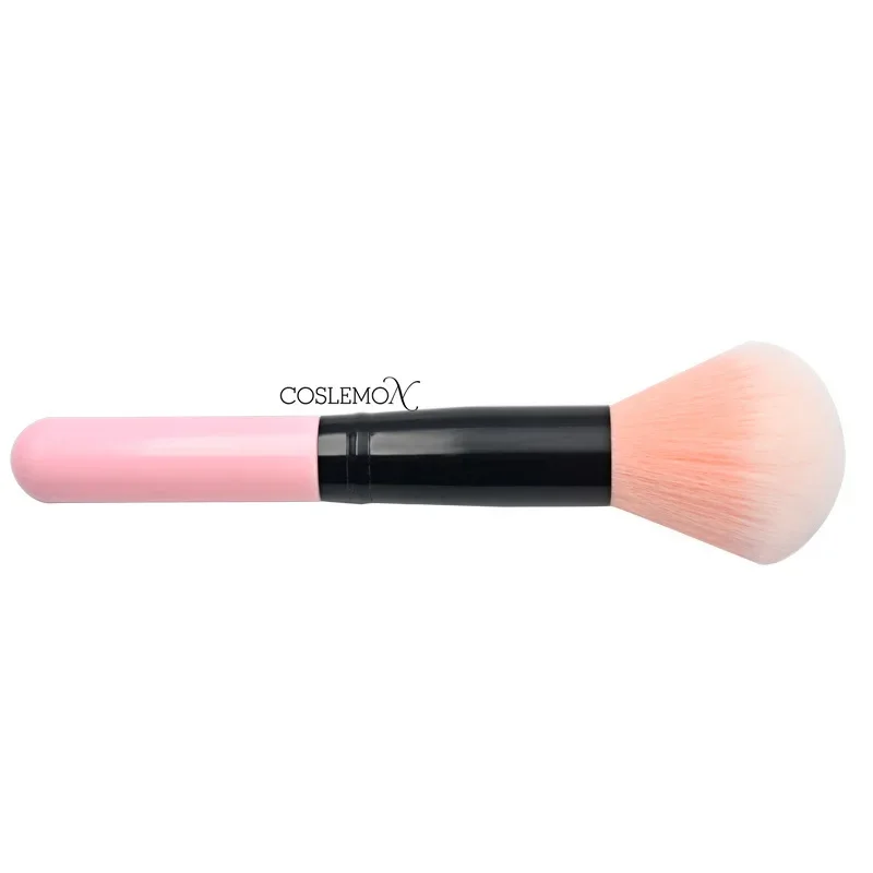 Grande pó solto maquiagem pincéis, escova de beleza multiuso, rosto blush, contorno highlighter, sombra, ferramenta cosmética, rosa, preto