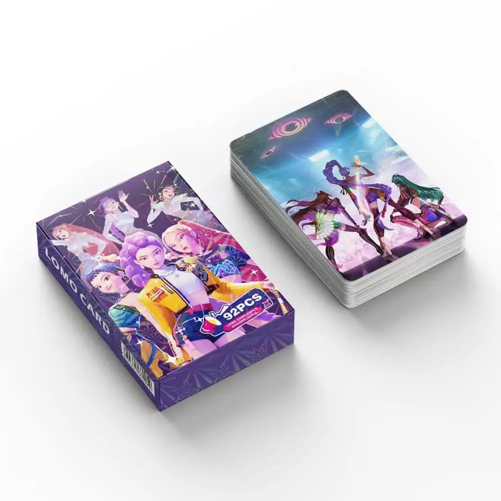 60pcs Kpop Demon Hunter Laser Card for Boys Girls Cartoon Anime Animation Surrounding Students Fashion Cute Collect Cards Gifts