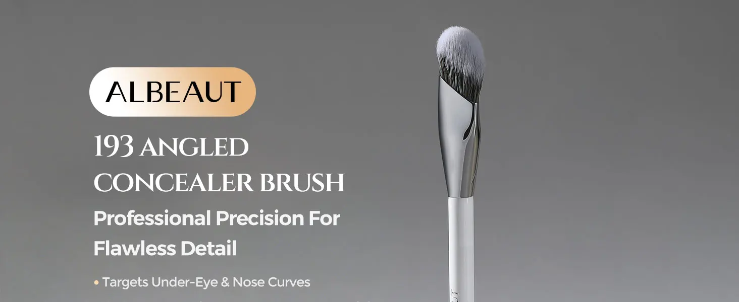 angled under eye concealer brush for color corrector