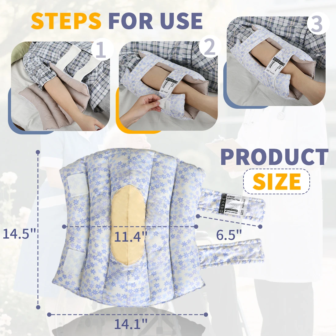 

Многоразовая защитная подушка для локтей Ehucon с мягкими налокотниками из пенопласта для пожилых людей и прикожих к постели пациента Продается 1 шт.