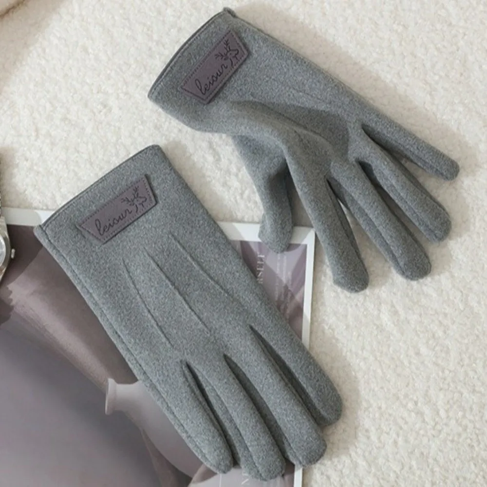 جديد زائد المخملية الرجال قفازات الشتاء يندبروف قفازات دافئة في الهواء الطلق قفازات مقاومة للبرودة أدوات سميكة الدافئة #4