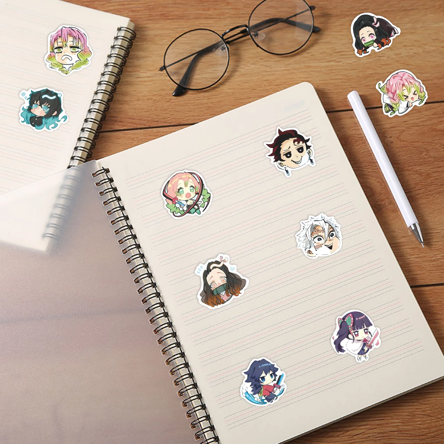 57PCS Cartoon Demon Slayer Anime Sticker DIY Phone Laptop Luggage Skateboard Graffiti Decals Fun for Kid