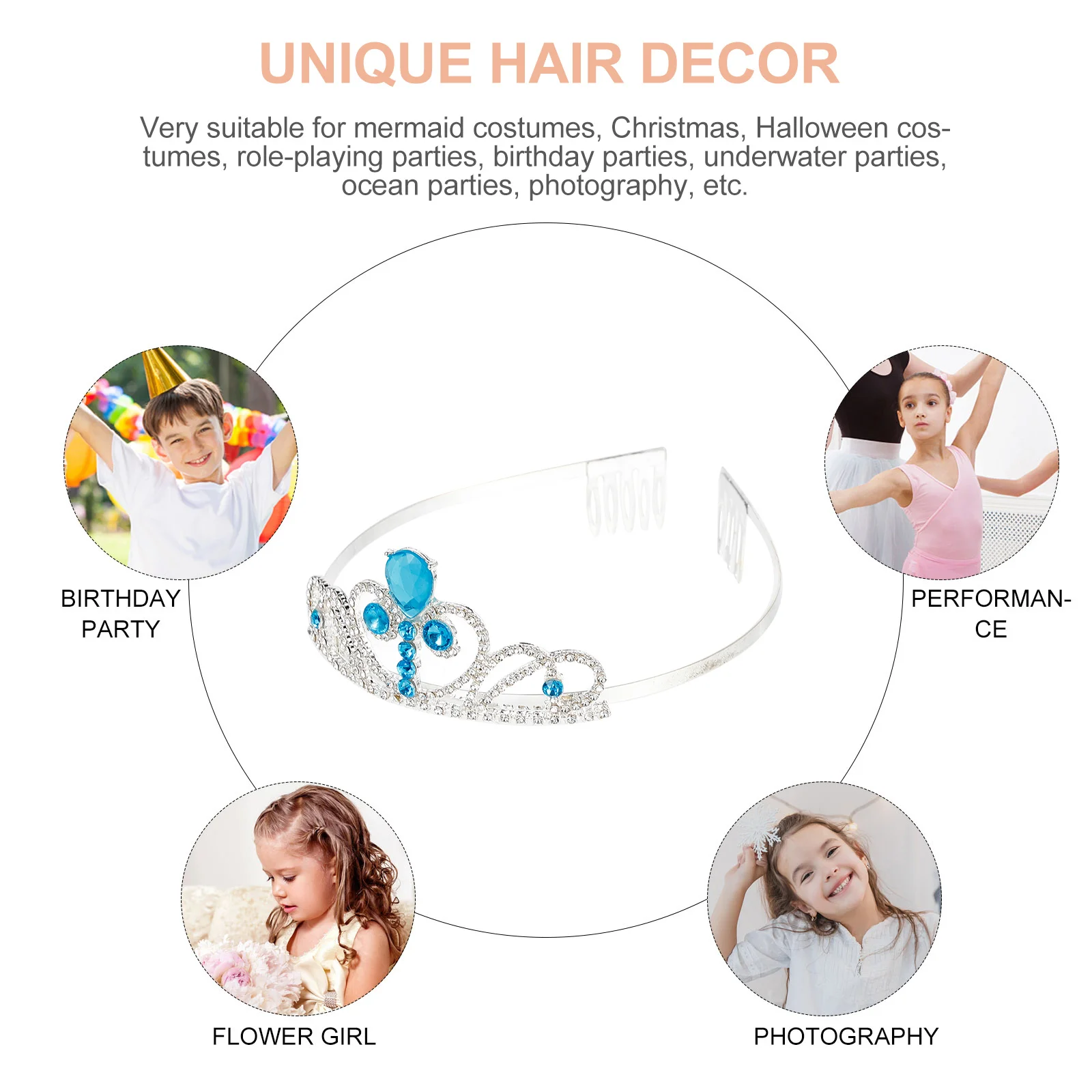 1 قطع الاطفال تاج حساسة كريستال عيد ميلاد غطاء الرأس صور الدعائم حزب الشعر الديكور أنيقة تيارا الاطفال تاج #6