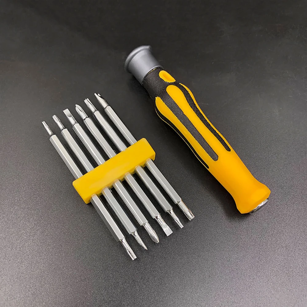 12 In 1 Multi-Purpose Screwdriver Set Cross Flat Shaped Screwdriver Head Multifunctional Precision Handheld Maintenance Tool