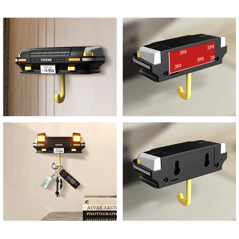 AE86 Car Decoration Key Storage Rack Creative Car Headlight Key Hook Drift AE86 Car Keyring Ornaments And Accessories Key Chain