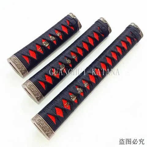 A Set 15cm.20cm.26cm Japanese Samurai Sword Handle Kirsite Tsuka/Fuchi Kashira Katana/Wakizashi DIY Fittings Accessory